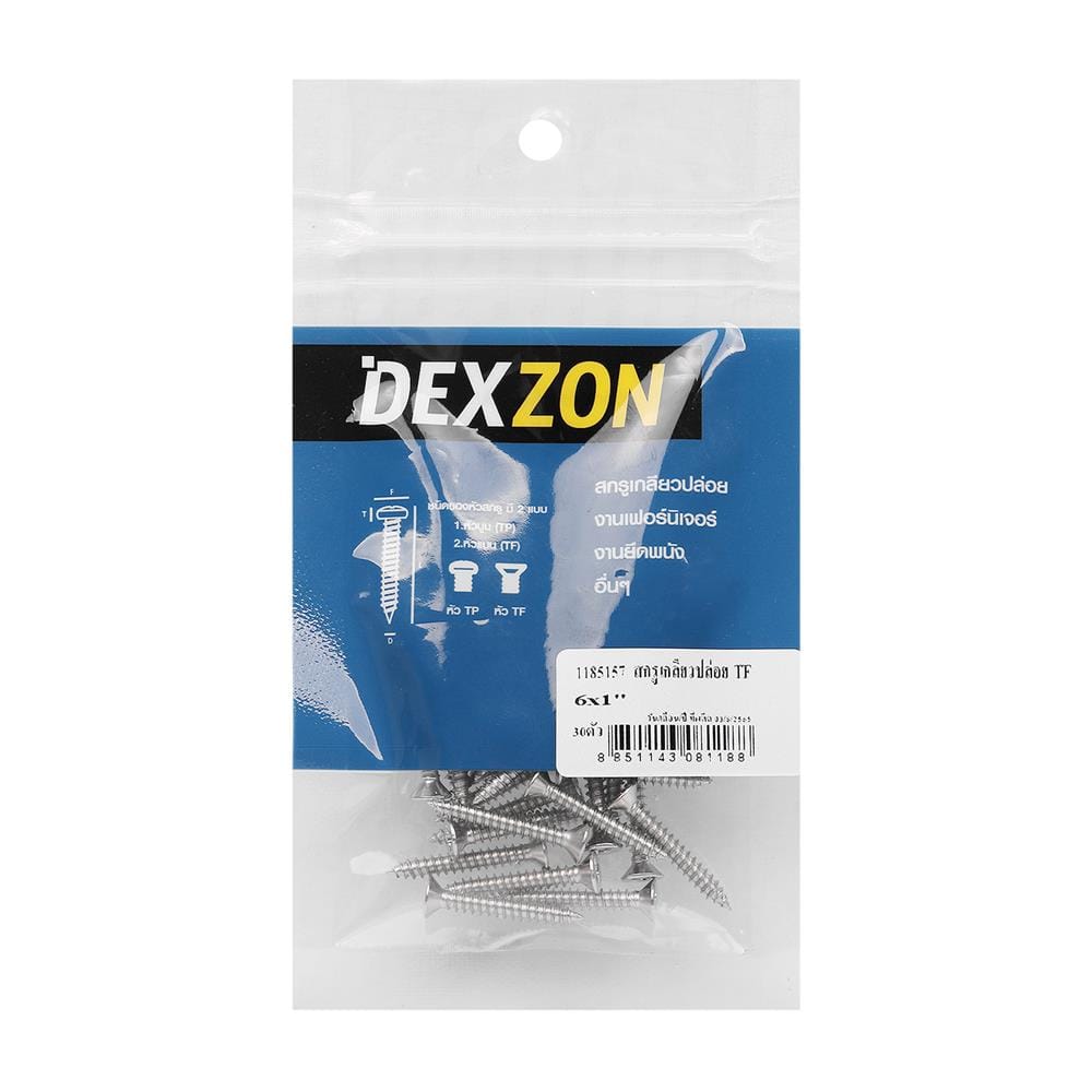 สกรูเกลียวปล่อย TF DEXZON 6X1 นิ้ว 30 ตัว
