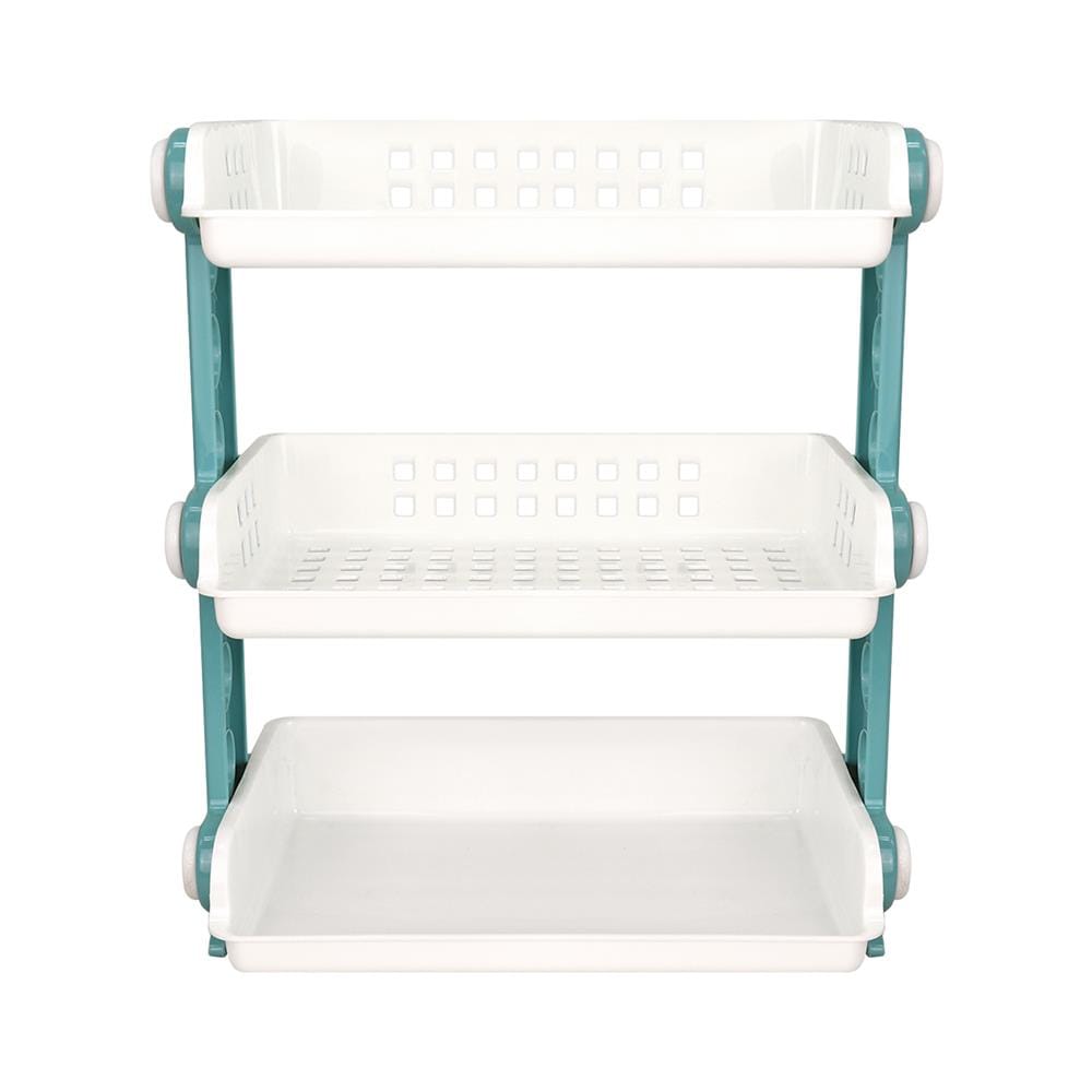 ชั้นวางของ 3 ชั้น STACKO ME 46.7x26.5x52.3 ซม. สีขาว/ฟ้า