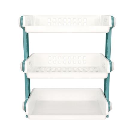 ชั้นวางของ 3 ชั้น STACKO ME 46.7x26.5x52.3 ซม. สีขาว/ฟ้า_1