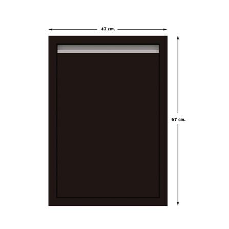 บานซิงค์เดี่ยว JUPITER COCOA BROWN 43x63 ซม. สีน้ำตาล_3