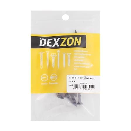 สกรูไดร์วอลล์ TF DEXZON 6X3/4 นิ้ว (แพ็ก 25 ชิ้น)_2