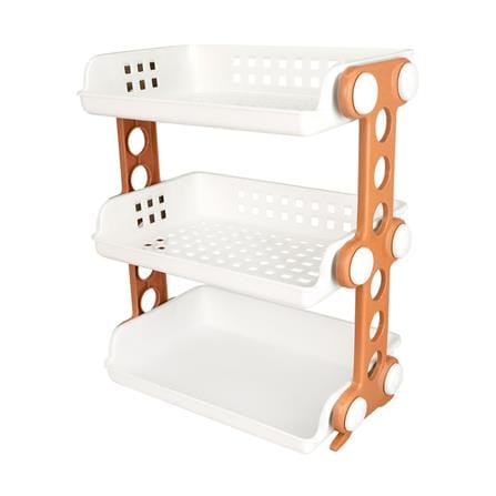 ชั้นวางของ 3 ชั้น STACKO ME 46.7x26.5x52.3 ซม. สีขาว/ส้ม