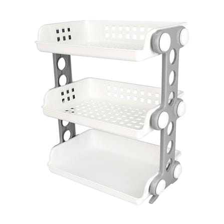 ชั้นวางของ 3 ชั้น STACKO ME 46.7x26.5x52.3 ซม. สีขาว/เทา_0