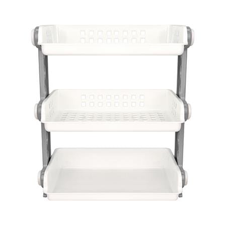 ชั้นวางของ 3 ชั้น STACKO ME 46.7x26.5x52.3 ซม. สีขาว/เทา_1