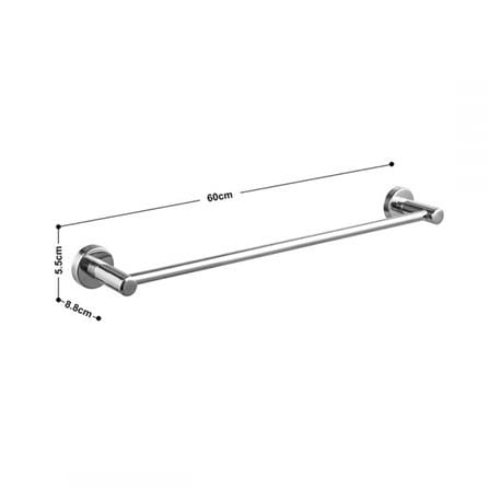 ราวแขวนผ้า RASLAND RA SH-RAIL-60 60 ซม. สีโครม_1