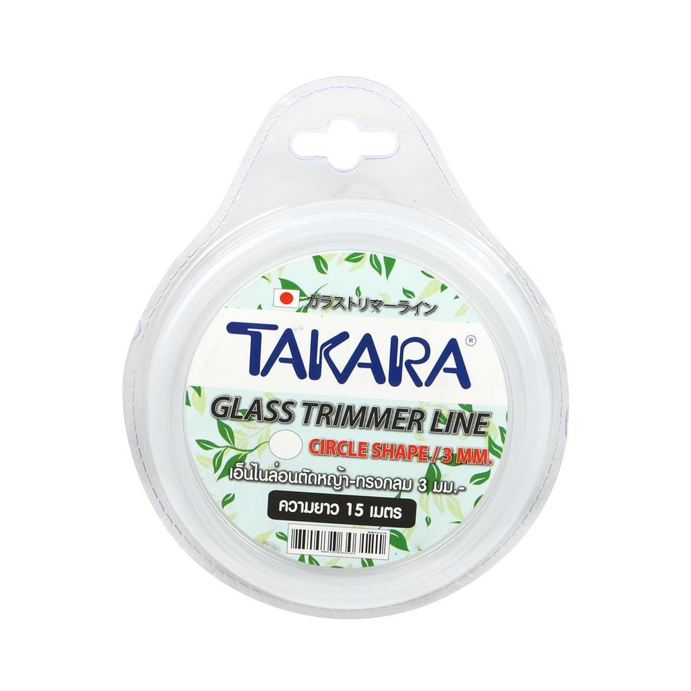 เอ็นตัดหญ้า แบบกลม TAKARA MBCC315 3 มม. X 15 ม. สีขาว