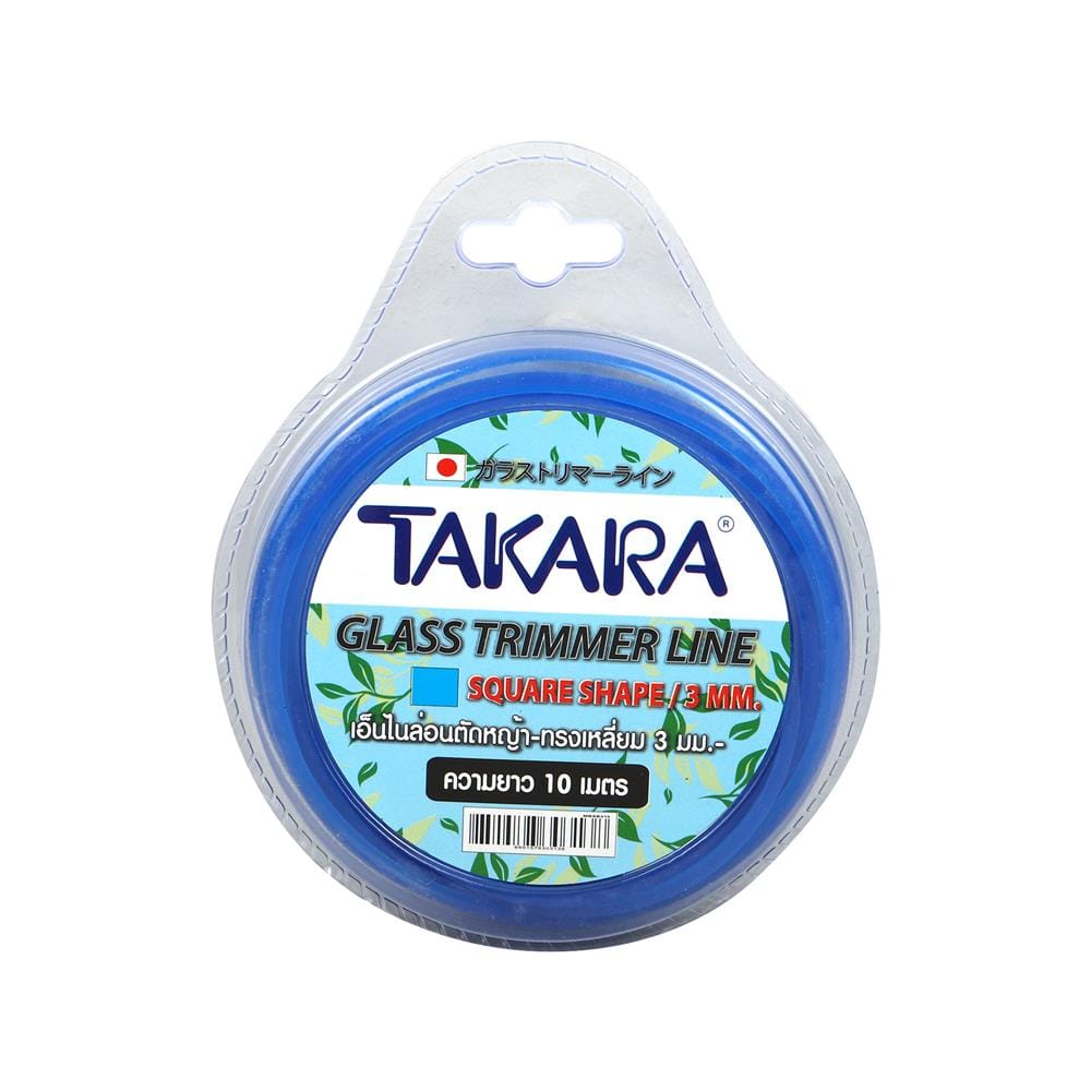 เอ็นตัดหญ้า แบบเหลี่ยม TAKARA MBSB310 3 มม. X 10 ม. สีฟ้า
