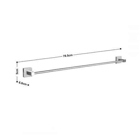 ราวแขวนผ้า RASLAND RA BM-80-RAIL 80 ซม. สเตนเลส_1