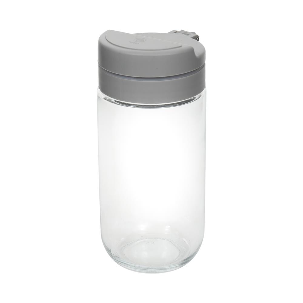 ขวดโหลแก้วฝากด KECH CLICKER 0.8 ลิตร สีเทา