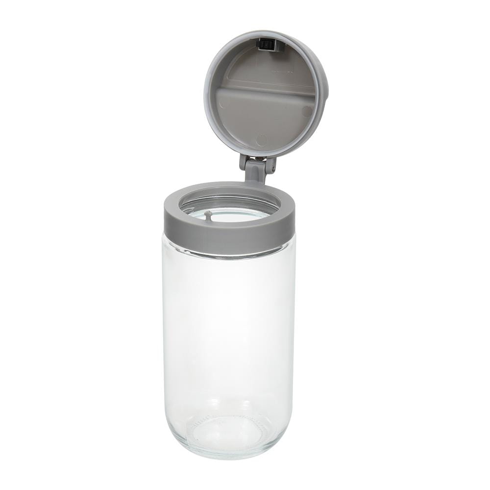 ขวดโหลแก้วฝากด KECH CLICKER 0.8 ลิตร สีเทา