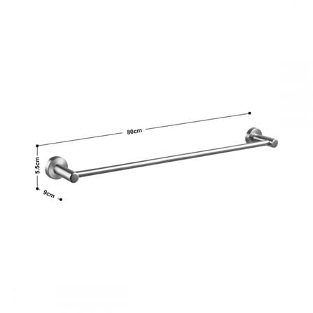 ราวแขวนผ้า RASLAND RA AQ-222-MT 80 ซม. สเตนเลส_1