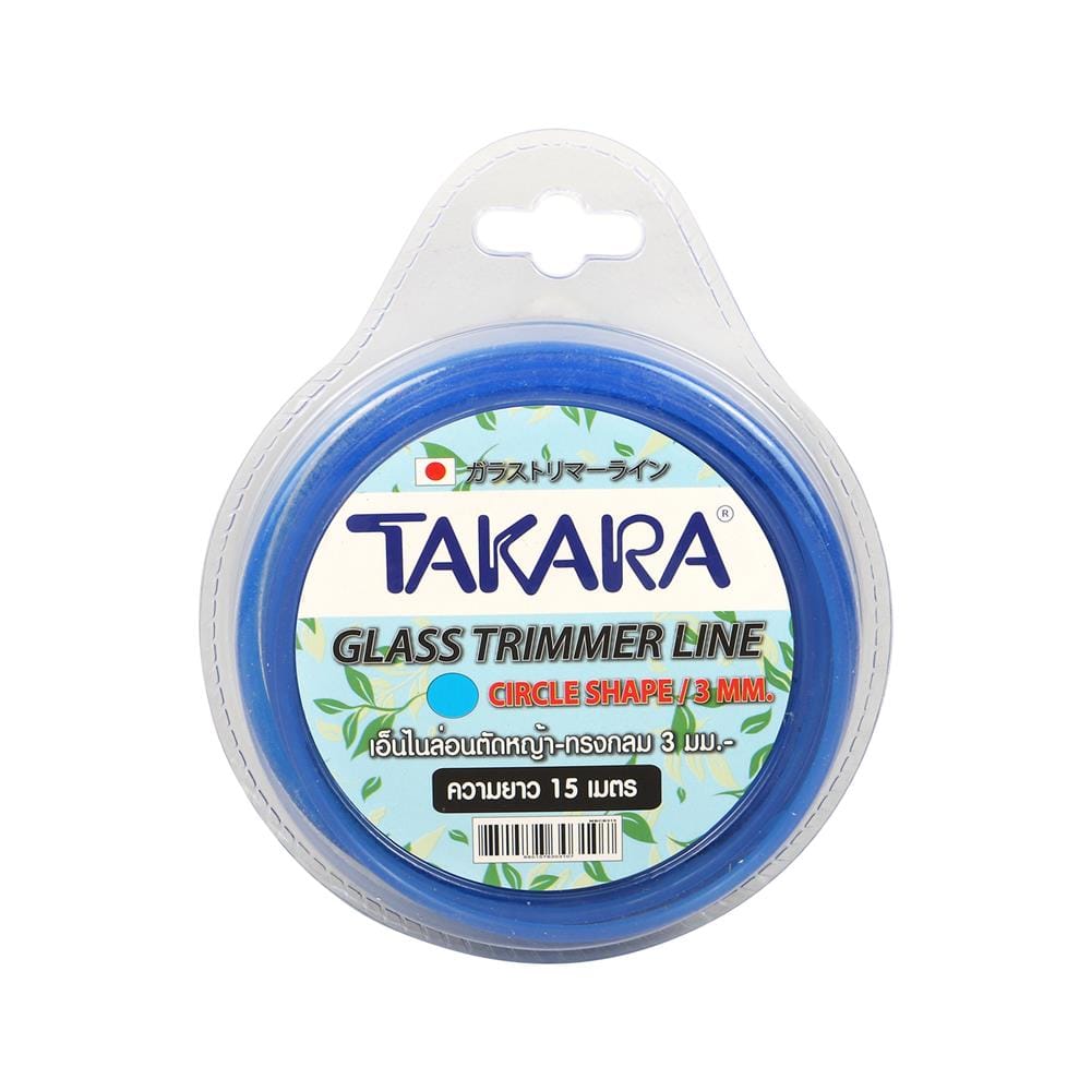 เอ็นตัดหญ้า แบบกลม TAKARA MBCB315 3 มม. X 15 ม. สีฟ้า