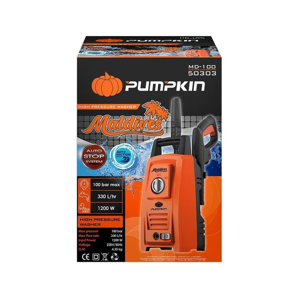 เครื่องฉีดน้ำแรงดันสูง PUMPKIN MALDIVES MD-100 100 บาร์ 1200 วัตต์