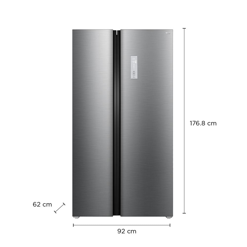 ตู้เย็น SIDE BY SIDE TCL P505SBG 17.8 คิว สีเทาเงิน อินเวอร์เตอร์