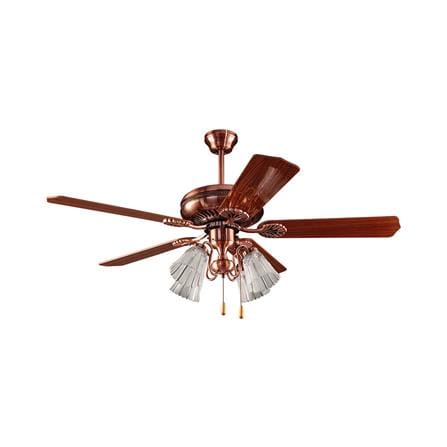 พัดลมโคมไฟ CARINI 552-4LRC สีน้ำตาล/ทองแดง 52 นิ้ว 5 ใบพัด 4 โคมไฟ_0