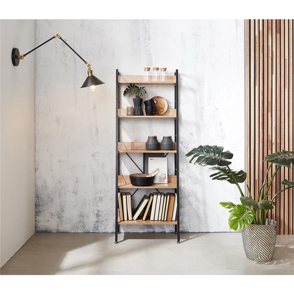 ชั้นวางของ 5 ชั้น FURDINI LADDER AD-LD5T สีน้ำตาล/ดำ