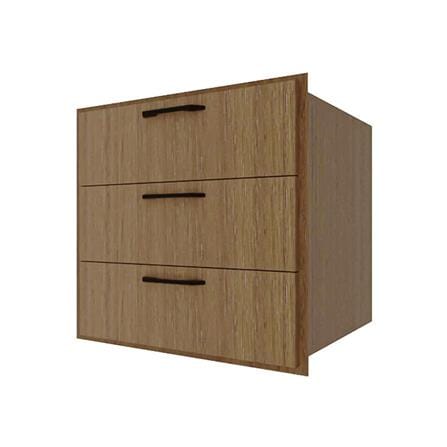 ตู้ลิ้นชัก 3 ชั้น WPC PARAZZO ENZO มือจับดำ 70x60 ซม. สีช็อกโกแลต_1
