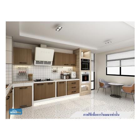 ตู้แขวนเดี่ยว WPC PARAZZO ENZO มือจับดำ 60x60 ซม. สีช็อกโกแลต_2