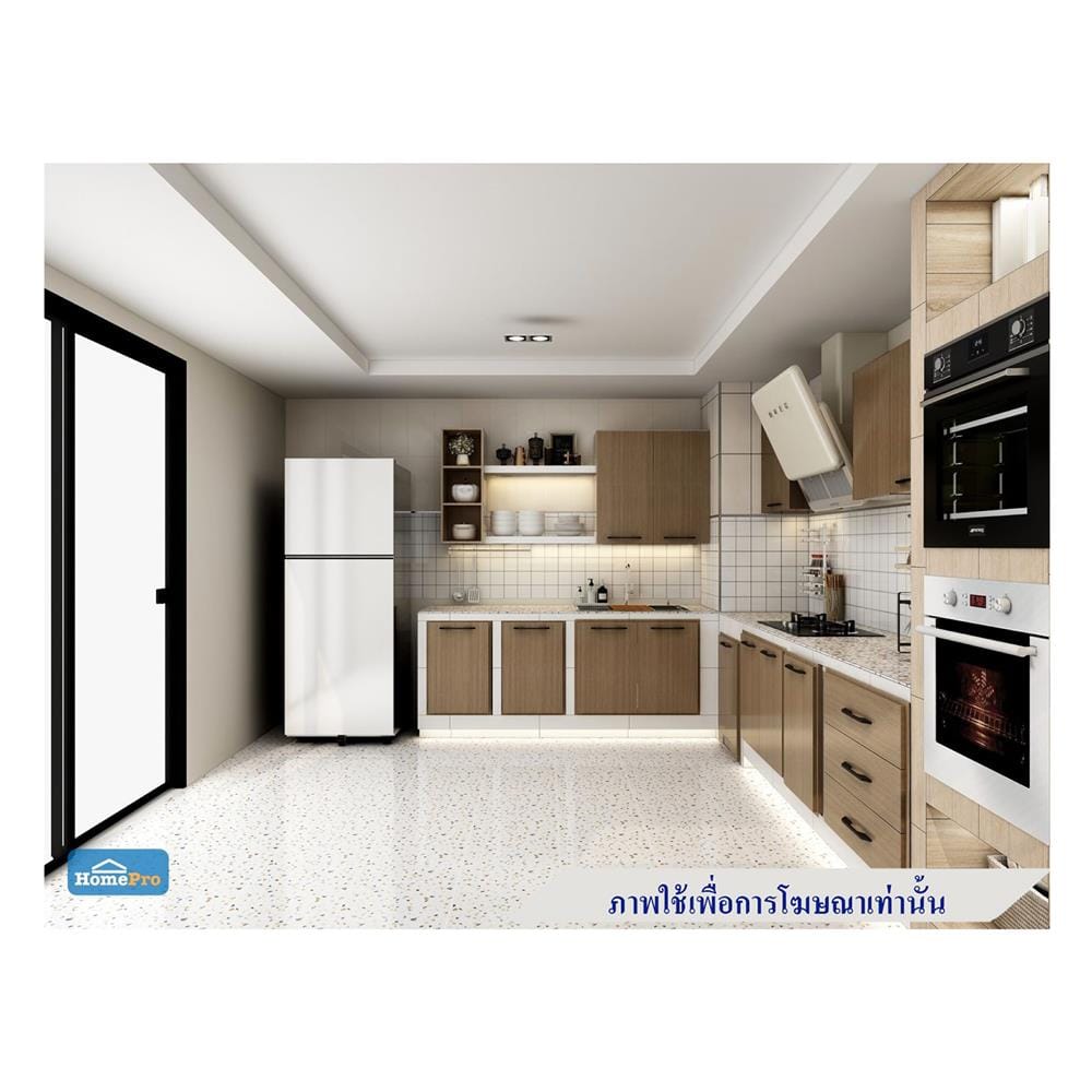 ตู้แขวนคู่ WPC PARAZZO ENZO มือจับดำ 80x80 ซม. สีช็อกโกแลต