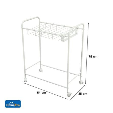 ราวแขวนกางเกง PLIM SNOW 64x35x75 ซม. สีขาว_7