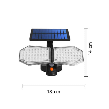 ไฟผนังภายนอก SOLAR CARINI 226137809 15.6 วัตต์ DAYLIGHT สีดำ_5