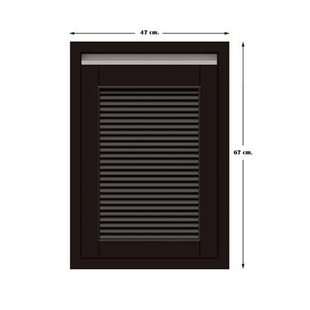 บานซิงค์เดี่ยวเกล็ดเต็ม JUPITER COCOA BROWN 43x63 ซม. สีน้ำตาล_3