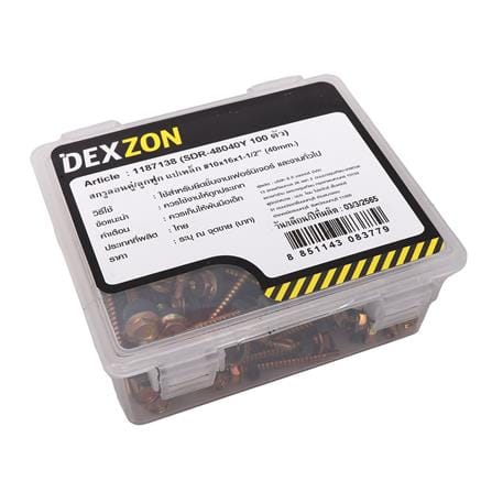 สกรูยึดหลังคาลอนคู่แปเหล็ก DEXZON 10x1-1/2 นิ้ว (แพ็ก 100 ชิ้น)_2