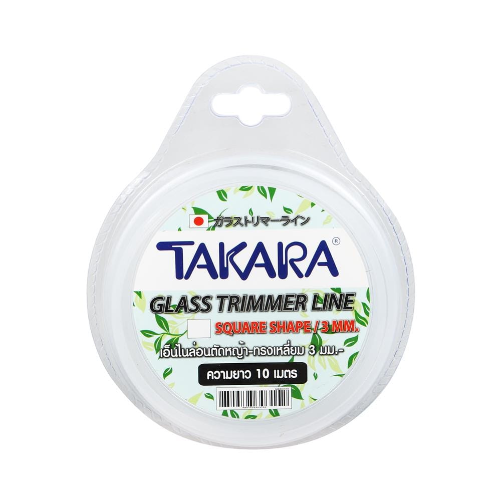 เอ็นตัดหญ้า แบบเหลี่ยม TAKARA MBSC310 3 มม. X 10 ม. สีขาว