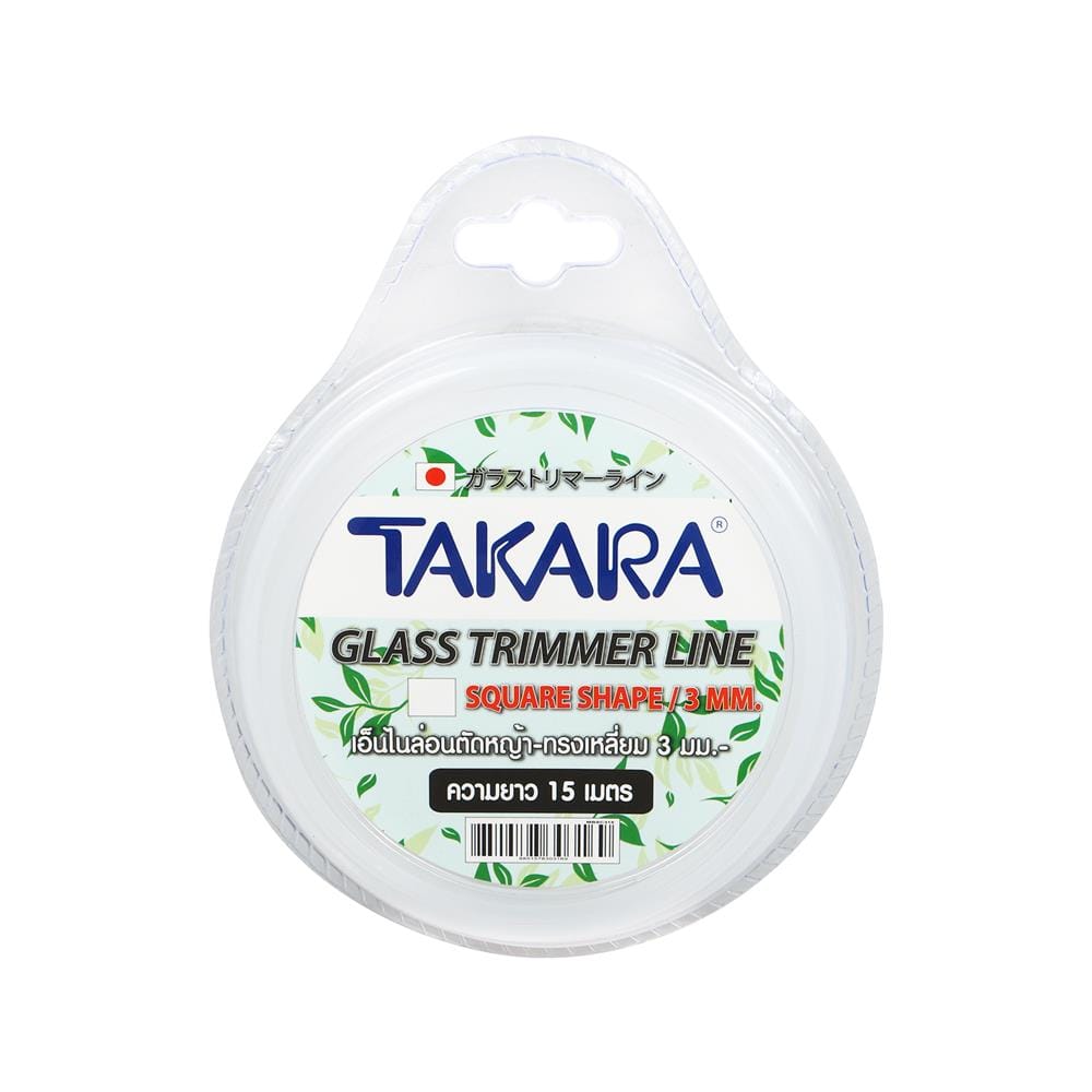 เอ็นตัดหญ้า แบบเหลี่ยม TAKARA MBSC315 3 มม. X 15 ม. สีขาว