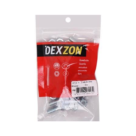 สกรูเกลียวมิลพร้อมนอต JF DEXZON 6X20 มม. แพ็ก 25 ชิ้น_1