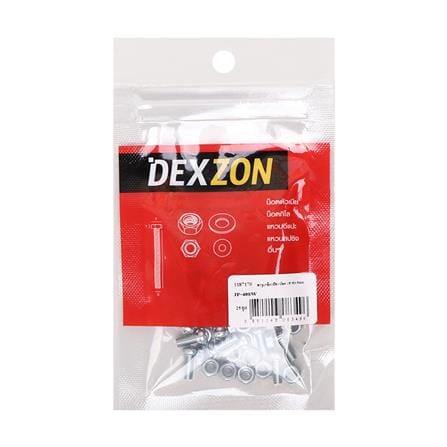สกรูเกลียวมิลพร้อมนอต JP DEXZON 4X8 มม. แพ็ก 25 ชิ้น_1