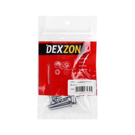 สกรูเกลียวมิลพร้อมนอต JF DEXZON 4X30 มม. แพ็ก 25 ชิ้น_1