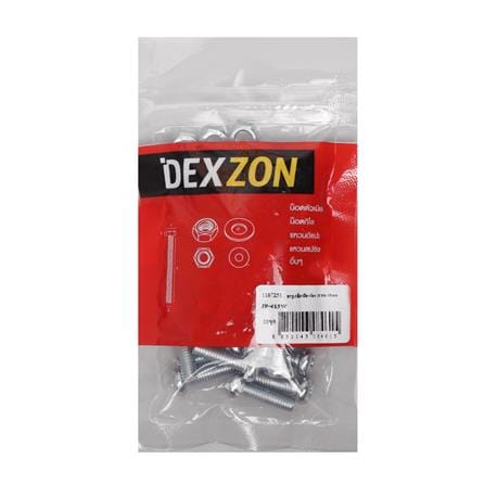 สกรูเกลียวมิลพร้อมนอต JP DEXZON 6X15 มม. แพ็ก 25 ชิ้น_1