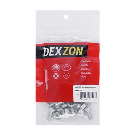 สกรูเกลียวมิลพร้อมนอต JP DEXZON 6X12 มม. แพ็ก 25 ชิ้น_1