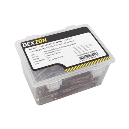 สกรูยึดหลังคาลอนคู่แปเหล็ก DEXZON 10x3-1/2 นิ้ว (แพ็ก 100 ชิ้น)_1