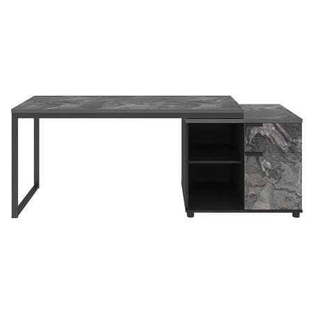 โต๊ะทำงานไม้ SURE HBD-1662 ลายหินอ่อนดำ