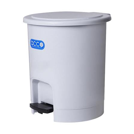 ถังขยะเหยียบกลม ACCO PASTEL 6L สีเทา_1