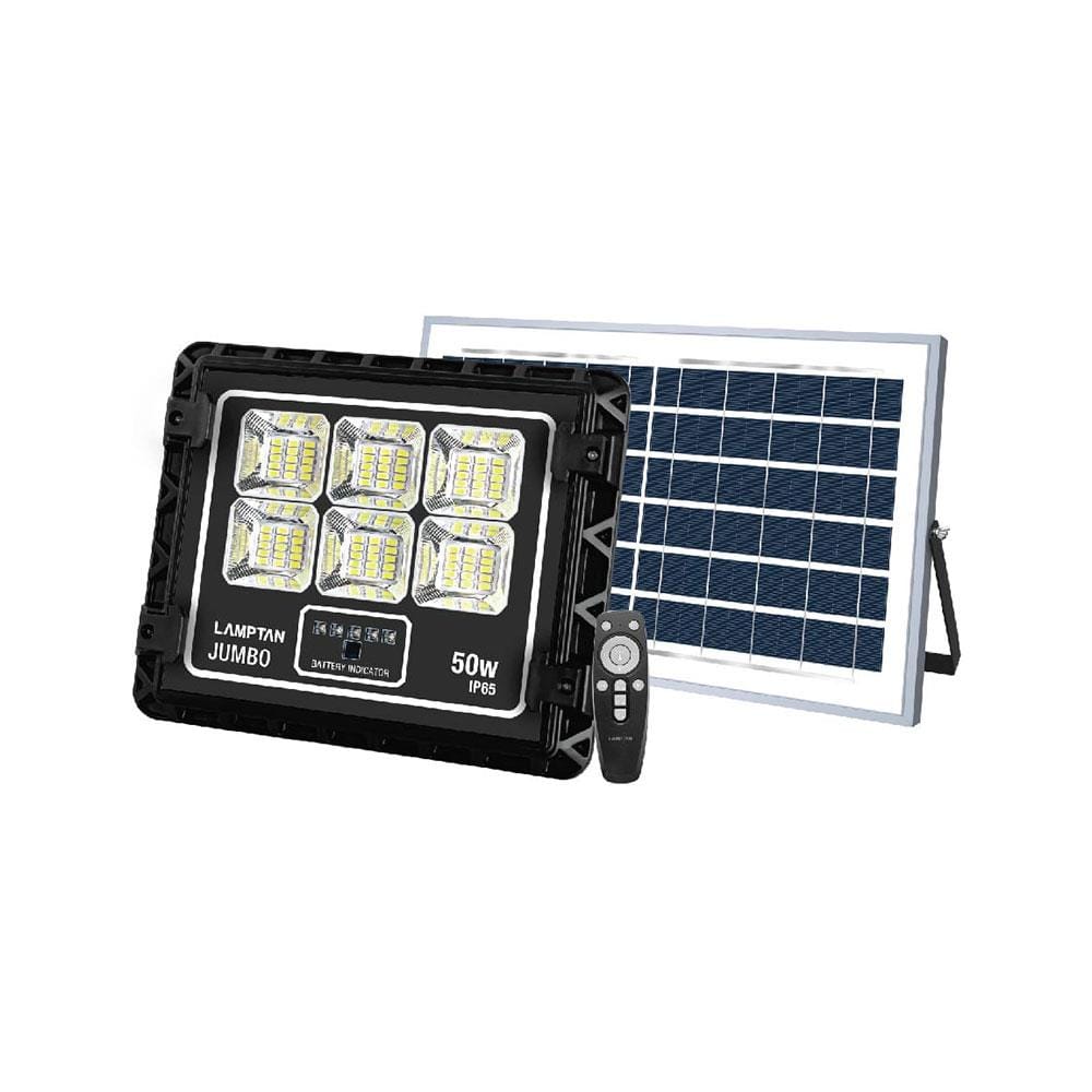 ไฟสปอตไลท์ SOLAR LAMPTAN JUMBO 50 วัตต์ DAYLIGHT สีดำ