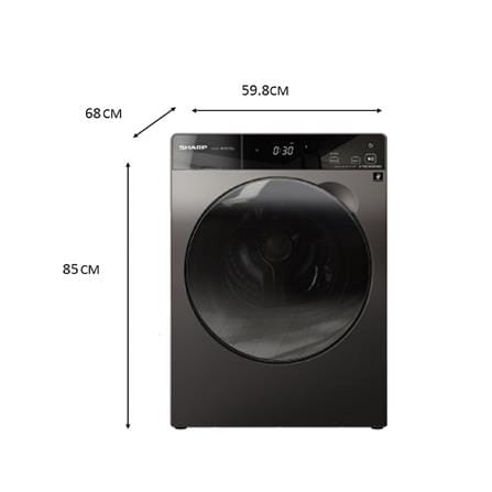 เครื่องซักอบผ้าฝาหน้า SHARP ES-DK1054PT-S 10.5/7 กก. สีเทา อินเวอร์เตอร์_6