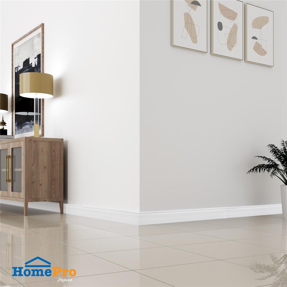 บัวพื้น PS CROBERN JC879-1105 9.5X300X1.2 ซม. สีขาว