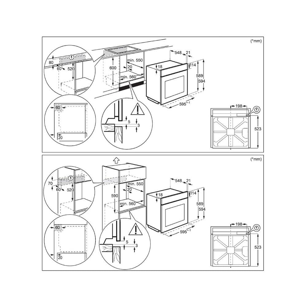 เตาอบฝังดิจิตอล ELECTROLUX KOCBP21XA