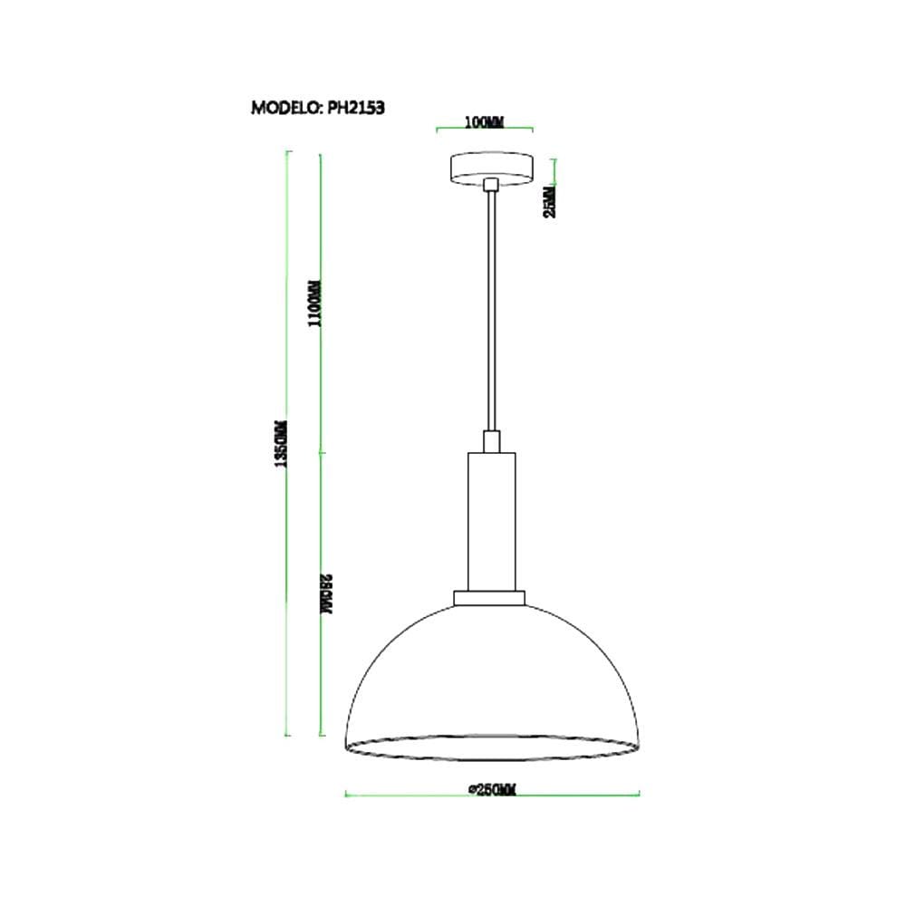 ไฟช่อ CARINI MODERN PH2153 โลหะ สีเทา/ทอง 1หัว