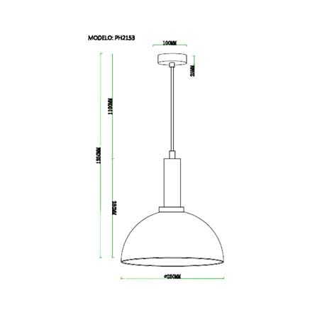 ไฟช่อ CARINI MODERN PH2153 โลหะ สีเทา/ทอง 1หัว_5