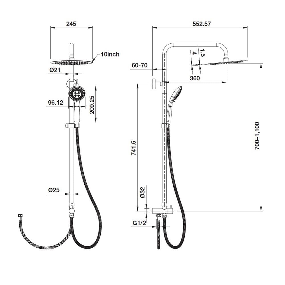 ฝักบัว RAIN SHOWER HAFELE 495.60.088