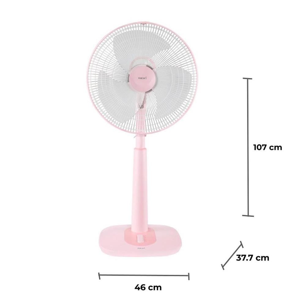 พัดลมสไลด์ 16 นิ้ว HATARI S16M1 สีชมพู