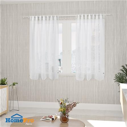 ผ้าม่านโปร่งซ่อนหู HOME LIVING STYLE CORAL 135x160 ซม. สีขาว_8