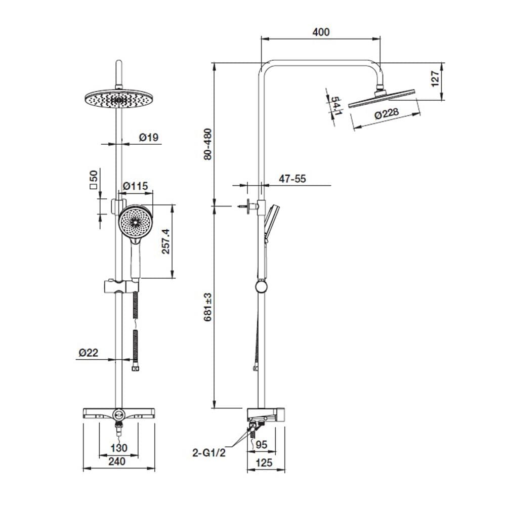 ฝักบัว RAIN SHOWER HAFELE 495.60.087