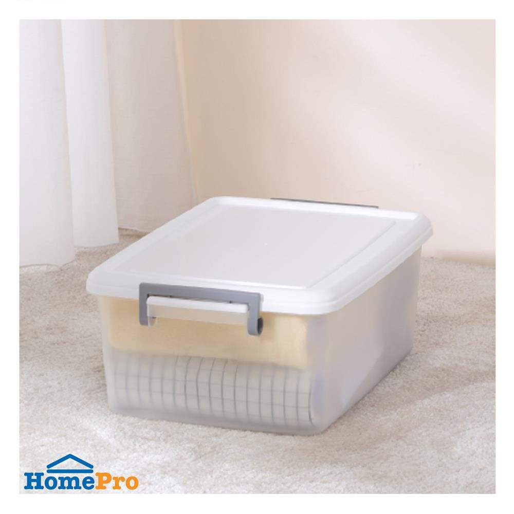 กล่องเก็บของ STACKO AZ 17 ลิตร 46.9x32.2x18.1 ซม. สีขาวขุ่น