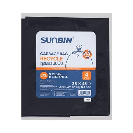 ถุงขยะหนา SUNBIN 36X45 นิ้ว 4 ใบ สีดำ_0