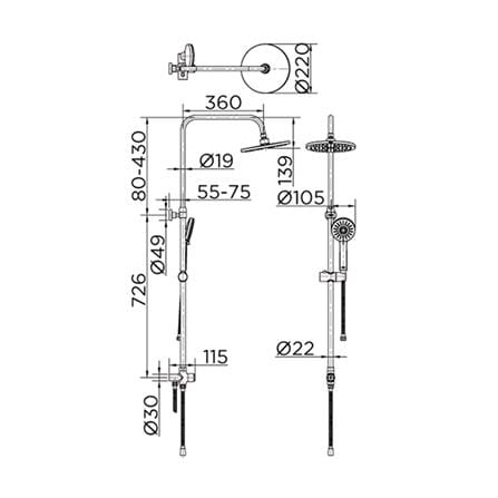 ฝักบัว RAIN SHOWER KARAT FAUCET KRS-039-000-55_1